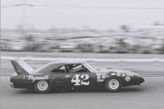 Dan tearing it up in his Petty prepared Superbird