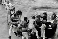 Dan directing traffic as Swede pulls in for a splash of fuel.
