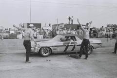 Posey getting the all clear to leave the pits.